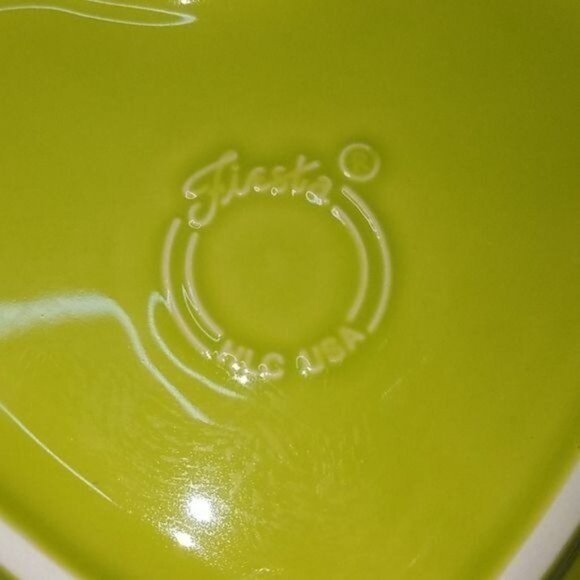 Fiestaware Fiesta CERAMIC Medium Heart Bowl Dish CONTAINER Lemongrass - Picture 9 of 11